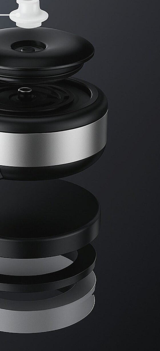 Esploso dei componenti interni di SkyGrip